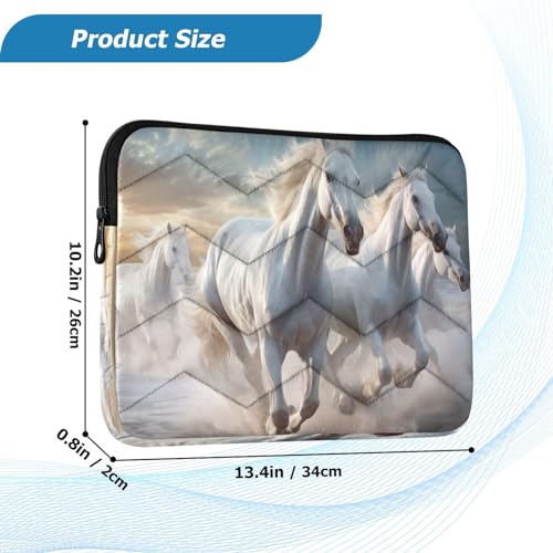 Funda para portátil 13-14 pulgadas con diseño White Horses miniatura 3