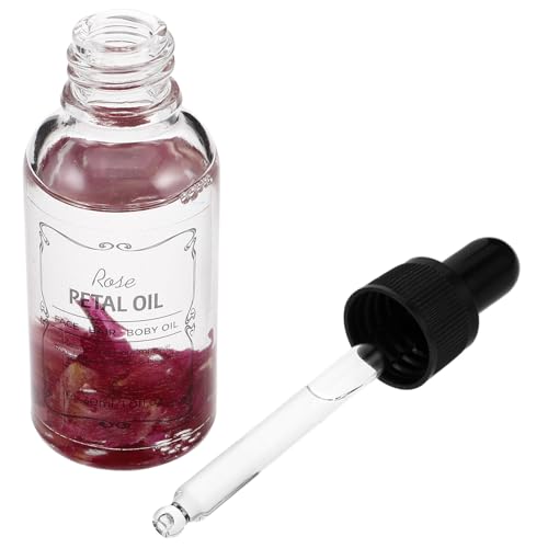 ROMISBABA Aceite Esencial de Rosa Corporal Facial y Capilar 100% Natural Aroma Floral Hidratante para Piel Sensible y Antiedad, Reducción de Arrugas y Unificación del Tono de Piel, 30 Ml