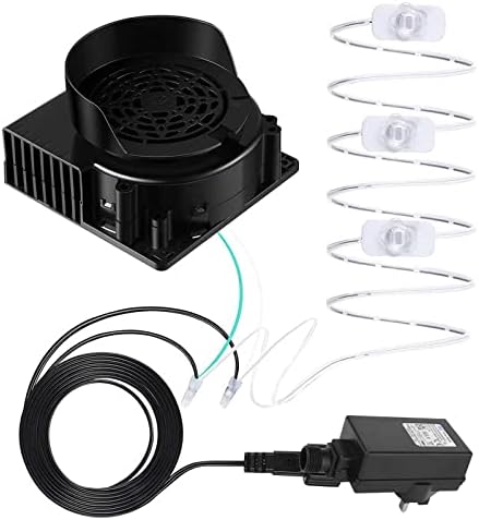 LVYXON Inflatable Air Blower Replacement, 12V 1.5A Fan Blower Motor with 3 LED Light String and Power Adapter for Airblow Inflatables Indoor Outdoor, Inflatable Set Christmas Holiday Yard Decorations