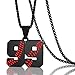 Aiyo Fashion Inspiration Baseball Jersey Number 0-99 Necklace - Stainless Steel Baseball Chain Pendant Necklace - Team Jewelry Gift for Boys & Girls