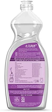 Seventh Generation Dish Liquid, Lavender Floral and Mint, 25 Fl Oz (Pack of 6) Packaging May Vary