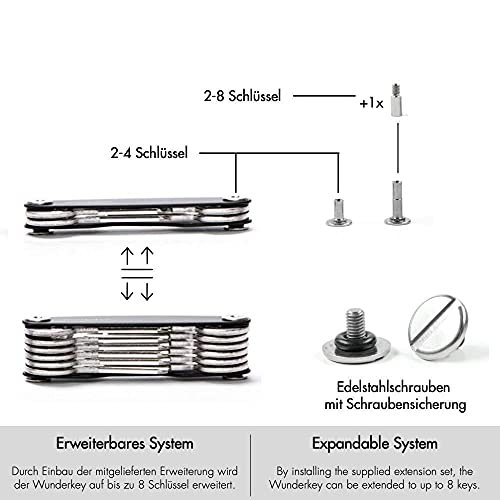 Schlüssel Organizer Wunderkey Classic Schwarz für 2-8 Schlüssel