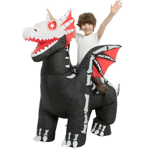 Disfraz Inflable Dragón Esqueleto para Niños miniatura 5