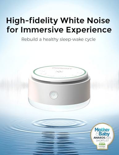 Image of Momcozy Sound Machine for Baby | Portable White Noise Sound Machine for Sleep Rechargeable | 20 Sleep Sounds White Noise Machine with Nursery Night Light | Travel Sleep Sound Machine Battery Based