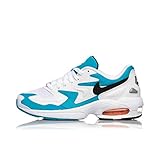 En embalaje original Nike Air Max2 Light, Zapatillas de Atletismo Hombre, Multicolor (White/Black/Blue Lagoon/Laser Orange 100), 45 EU