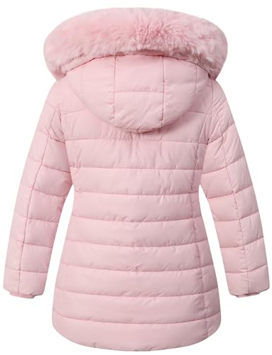 Girl's Winter Waterproof Warm Long Coat,Kids Puffer Jacket Outerwear Parka,Removable Hood2