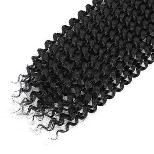 Passion Twist Hair 18 Inch Water Wave Black Color Synthetic Bohemian Knotless Braids For Bomb Twist Locs Crochet Braiding Hair Long Curly Hair 7 Packs (18Inch, 1B) #TOP5