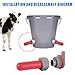 3PCS Calf Feeder Pacifier with Fixed Base for Feeding Milk Bucket Cow Nipple Calves Teats Soft Rubber Feeding Teats for Cattle Horse Donkey (Style-2)