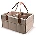 Baby Windel Caddy Organizer Korb tragbar Storage Bin groß Kindergarten Tasche mit Wechselbaren Fächer für für Wickelkommode, Beißring, Windel, Best Baby Geschenk Korb (Beige)