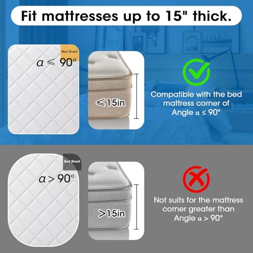 Bed Sheet Holders for Corners, Clip, Lock Strap, 4 Pack Gripper, Mattress, Duvet, Drap, Attache Drap Pour Matelas, King, Queen, Twin, Double, Universal Fit, Adjustable, Heavy Duty, Secure by X DELUXE - Image 7