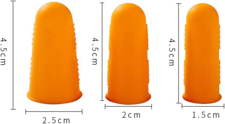 Healifty 2sets Silicone Finger Protector High Temp Resistance for Cooking 25pcs*2 Random Color