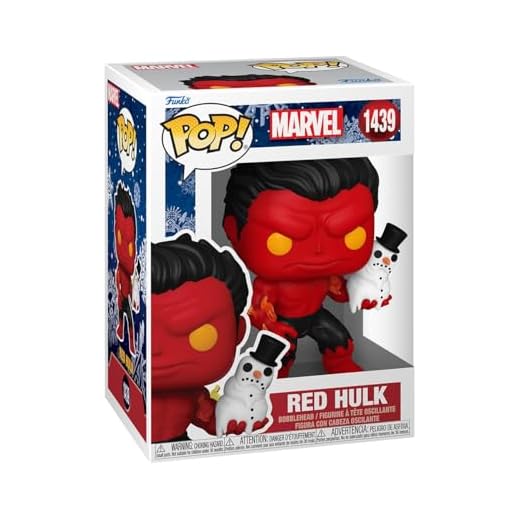 Funko Pop! Marvel: Holiday – Red Hulk - Marvel Comics - Cómics Marvel - Figura de Vinilo Coleccionable - Idea de Regalo- Mercancia Oficial - Juguetes para Niños y Adultos - Comic Books Fans