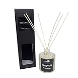 GS10 Ambientador MIKADO de Hogar Aloe Vera - Ambientador de Varillas de Larga Duración para Casa, Oficina o Tienda - Gama Premium Elegante- Difusor con Varillas de Ratán - 100 ml
