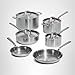 Made In Cookware | 10 Piece Stainless Steel Pot and Pan Set | 5 Ply Clad - Includes Stainless Steel Frying Pans, Saucepans, Saucier and Stock Pot W/Lid | Professional Cookware | Crafted in Italy