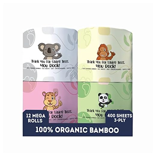 MOTHER EARTH Organic Bamboo Toilet Paper | 400 Sheets 3-Ply | 12 Hypoallergenic Mega Rolls | Eco-friendly and FSC-certified | Septic Safe and Made with Sustainable Bamboo