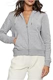 GUESS Sweat-shirt à fermeture éclair Mini Patch, Gj Medium Grey Heather, Small