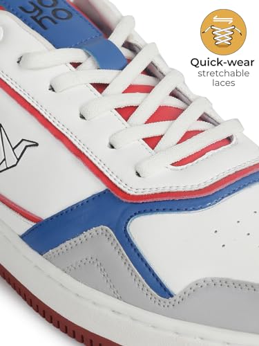Image of YOHO Colored PU Fashion Sneaker for Men | Comfortable Shoes | Cushioned Insole | Quick-wear Elastic Laces | Lightweight | Dynamic Feet Support | Fashionable | Stylish | Modern