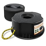 HOXWELL RV Trailer Jack Block with Bag, Camper Stabilizer Blocks for Travel Trailer, Use for Any Tongue Jack, Post, Foot, 5th Wheels, Round or Square or Scissor Stabilizer, 1 PC