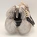 Luxurious Fashion Natural Fox Fur with Hair Handbag for Women and Ladies (White, Small) (White)