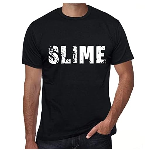 Slime T-shirt för män, svart, födelsedag, present 00553, svart, L