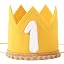 Yellow 1st Birthday Crown