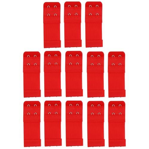 GALPADA Extensor de Sujetador para Mujer 2 Ganchos y 2 Líneas, Cómodo y Flexible, Hecho de Poliéster, Paquete de 20 Piezas en Color Rojo para Mayor Ajuste