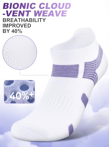 Image of Trusiel Ankle Athletic Running Socks Cushioned Anti-Blister Low Cut Tab No Show Socks for Men and Women 5 Pairs