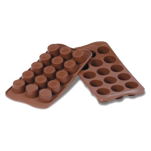 silikomart | SCG07 Moule en Silicone pour chocolats PRALINE, antiadhésif, lot de 1 moule pour bonbons, Easy Choc, Ø 30 h 18 mm, Made in Italy