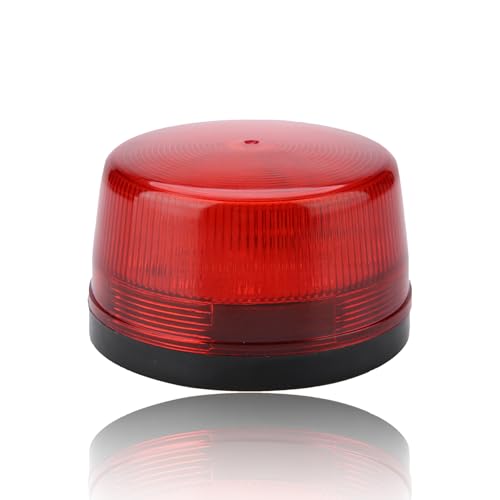 FLEXMAN phare d’avertissement clignotant avec Bases, DC 12 V LED Lampe d'Alarme Clignotante Rouge Lampe, Feux D'avertissement Stroboscopiques Clignotant en...