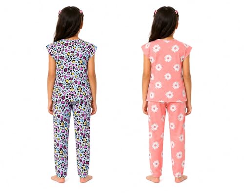 Image of NammaBaby Girl's Cotton Graphic Print Night Suit and Payjama Set - Multipack