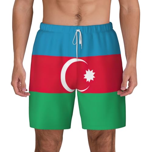 Maillot de bain Azerbaïdjan homme, short de surf respirant bleu