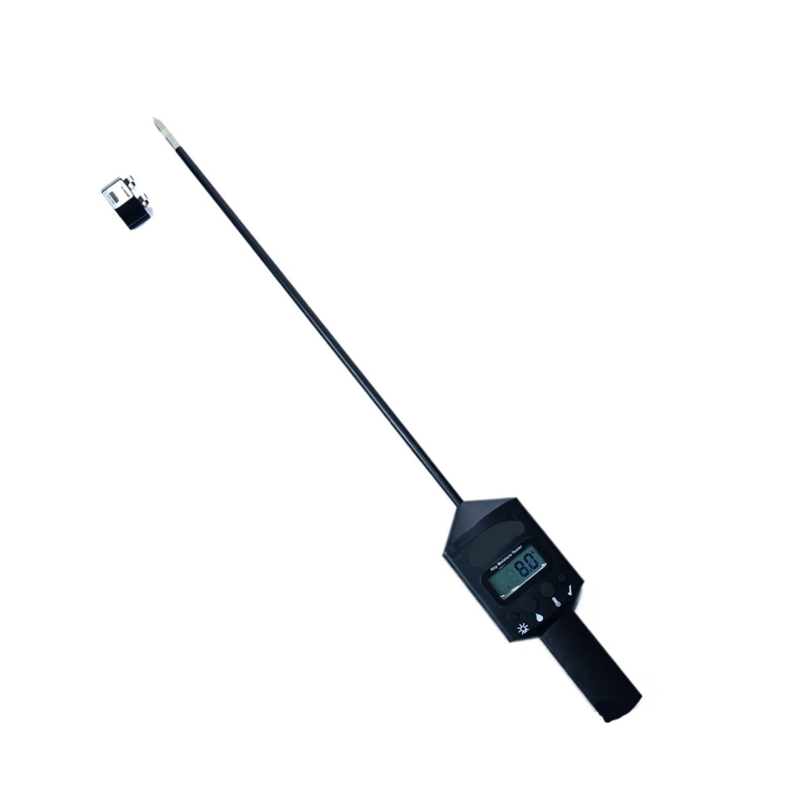 Misuratore di umidità erba, tester di temperatura umidità erba a singola asta, con funzione di calibrazione, misurazione rapida,Misurazione Non Distruttiva