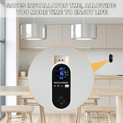 2 Packs Combination Gas & Carbon Monoxide Detector, 4-in-1 Natural Gas Detector & Carbon Monoxide Alarm with Temperature(°F) & Humidity,Propane & CO Detector for Home,RV,Apartment - Image 6