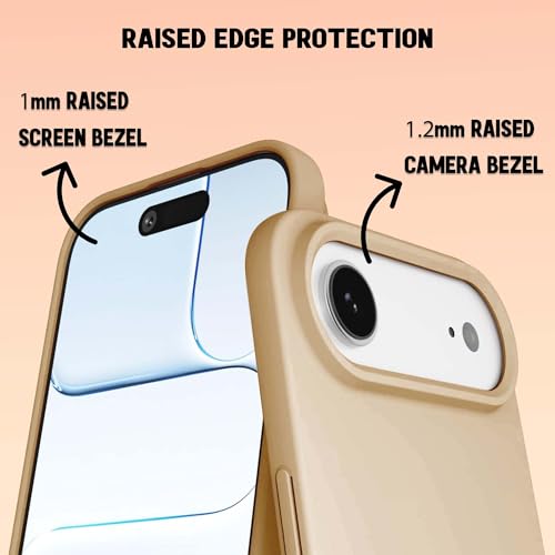 Image of Kratos Active Grip Silicone Case Cover Compatible with iPhone 17 Air - Enhanced Protection, Wireless Magnetic Charging Case with Raised Edge Camera & Screen Protection, Shock-Resistant Design Brown