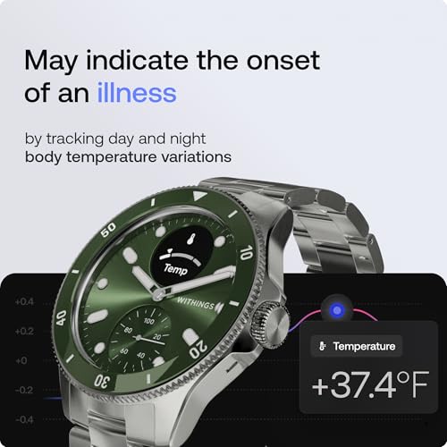 WITHINGS Scanwatch Nova - Heart Health Hybrid Smart Watch for Men & Women - SPO2, Temperature Monitoring, Sleep, Respiratory Health, Cycle Monitoring, 30-Day Battery Life, Apple iOS/Android by Withings - Image 4