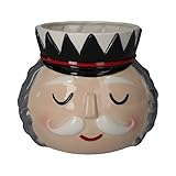 Color: gris, negro, rojo. KEYHOMESTORE - Macetero con forma de cascanueces de colores, ideal como decoración navideña para interiores.