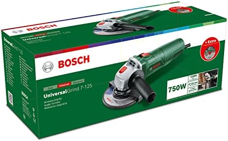 Bild 6 - Bosch kompakter Winkelschleifer UniversalGrind 7-125 (750 W; 2x gerade Trennscheiben; 1x Schleifscheibe; zum Schleifen, Trennen und Bürsten; im Karton) – Amazon Edition