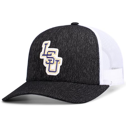 Pacific Headwear NCAA LSU Heather Trucker Snapback Cap OS