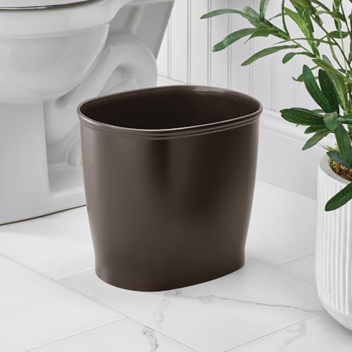iDesign 93440EU Kent Badaccessoires, Ovaler Abfalleimer, Bronze