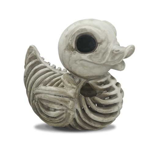 Halloween Skeleton Duck Statue Decor: 5 Skull Duck Decoration Realistic Animal Bone Decoration for Indoor Outdoor Spooky Party (1)