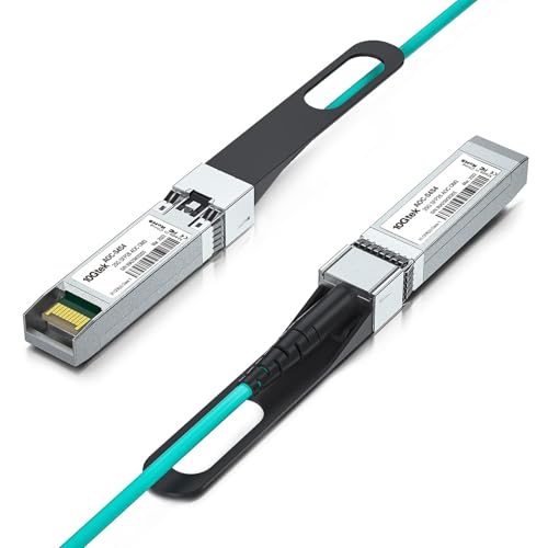 Image of 10Gtek 25G SFP28 AOC Cable - 25GBASE Active Optical SFP Cable for Cisco SFP-25G-AOC10M, Ubiquiti UniFi, D-Link, Supermicro, Netgear, Mikrotik Devices, 10-Meter