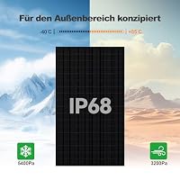 SAKETE Solarpanel 3000W – N-Typ Full Black Solarmodul mit N-Typ Halbzellen, geeignet für Balkonkraftwerk, 500W PV Panel 6er – Ansicht 4