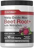 Horbaach Nitric Oxide Powder | 16 oz | Supplement for Men & Women | with Beet Root & Nitrates | Mixed Berry Flavor | Vegan, Non-GMO & Gluten Free