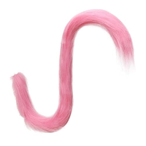 ILUFAM Cat Tail Cosplay 31.5" Long Plush Animal Tail for Halloween Party Fancy Dress Costume Accessories - Pink
