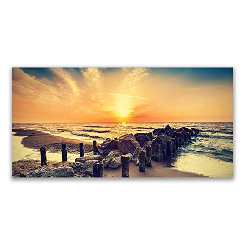 Toile imprimés tableau décoration déco mural moderne design de mer 120x60cm
