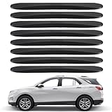 PATIKIL Bumper Guard Strip, 8 Pcs Anti-Collision Patch Anti-Scratch Rear Bumper Protector Trim Self Adhesive Car Side Door Edge Sticker for SUV Pickup Truck, Black