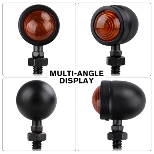Intermitentes moto 12V universales y luces traseras metálicas para Cruiser o Bobber 6