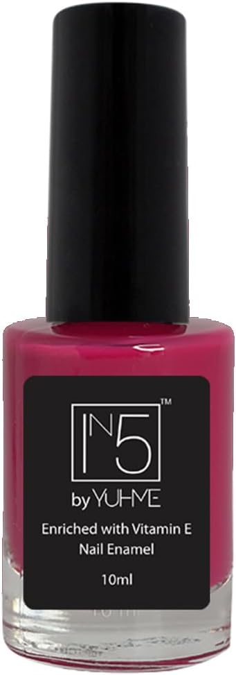 IN5 Nail Polish - 10ml - Dark Shade - 1 Qty | Nail Paint - Art - Beauty - Make up Products | Top Coat - Long Lasting - Quick Dry - Vegan - Cruelty Free | Gifts for Women (Popstar)