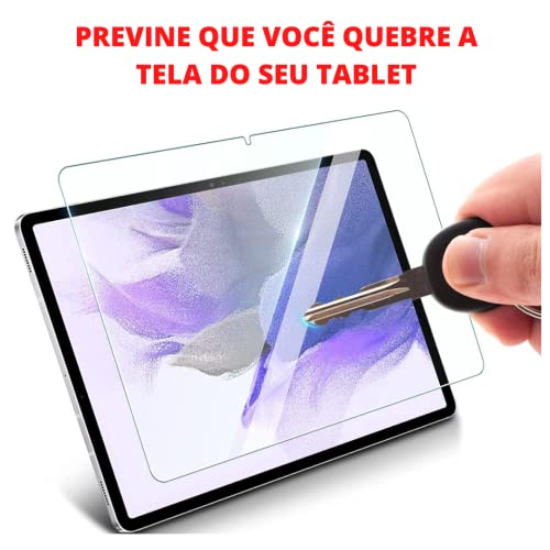 Kit 2x Películas de Vidro Temperado 9H para Tablet Galaxy S7 FE/Galaxy S7 Plus Tela de 12.4 Polegada