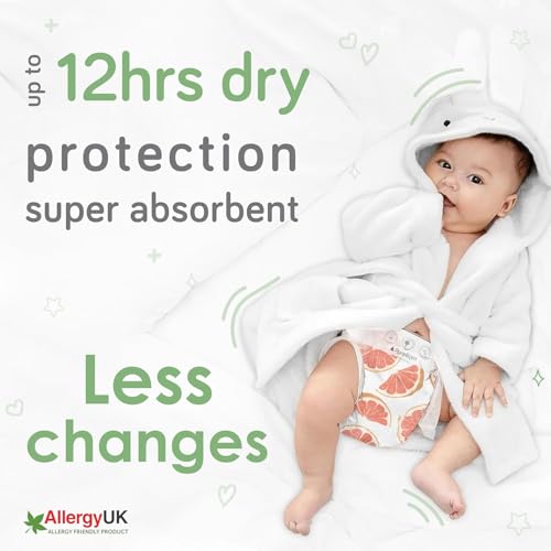 Image of PureBorn Organic Natural Bamboo Baby Disposable Diapers-Size 1 by Fratelli |From 2 To 5 Kg|Assorted Print|Premium Super Soft| Maximum Leakage Protection|Eco Friendly Nappies|New Born Essentials S1-204s